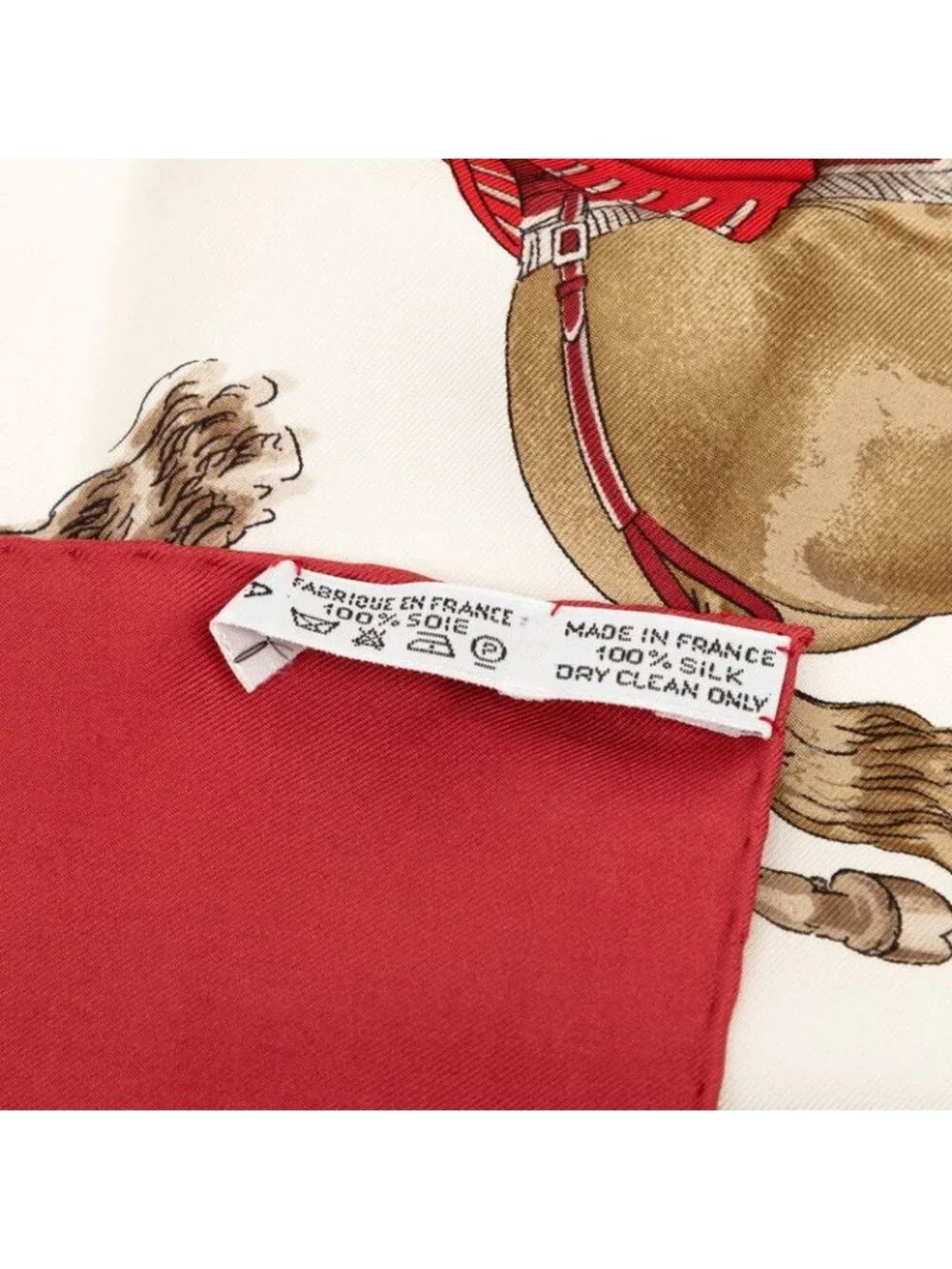 Hermes Carre 90 Reprise Horse Riding Scene Scarf Red Multicolor Silk